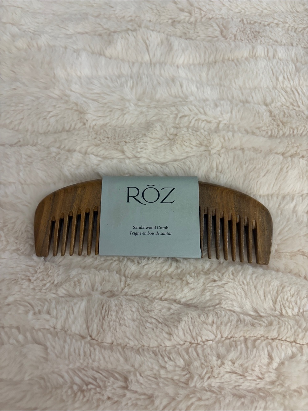 Roz Aromatic Green Sandalwood Comb for Curly / Wavy Hair New